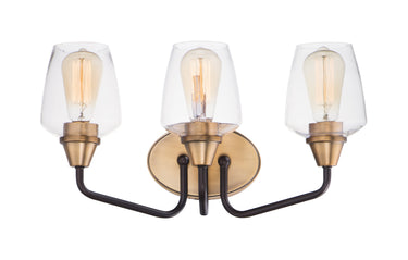 Maxim Lighting Goblet 3-Light Bath Vanity Bronze/Antique Brass
