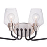 Maxim Lighting Goblet 4-Light Bath Vanity Black/Satin Nickel