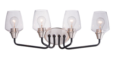 Maxim Lighting Goblet 4-Light Bath Vanity Black/Satin Nickel