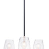 Maxim Lighting Goblet 3-Light Chandelier Black/Satin Nickel