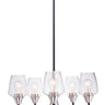 Maxim Lighting Goblet 5-Light Chandelier Black/Satin Nickel