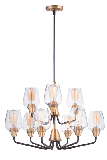 Maxim Lighting Goblet 9-Light Chandelier Bronze/Antique Brass