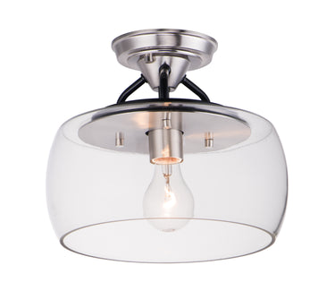 Maxim Lighting Goblet Semi Flush Mount Black/Satin Nickel