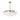 Maxim Lighting Glazed 3-Light Chandelier White/Natural Aged Brass