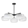 Maxim Lighting Glazed 5-Light Chandelier White/Black