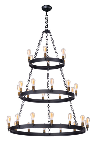 Maxim Lighting Noble 30-Light Chandelier Black/Natural Aged Brass