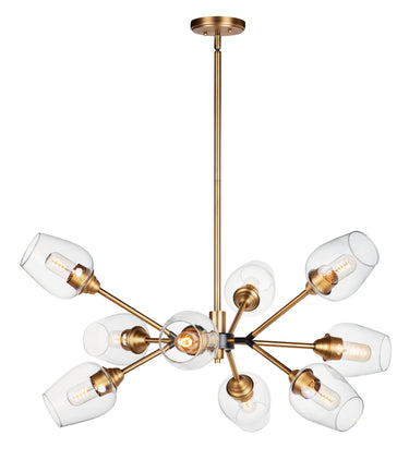 Maxim Lighting Savvy 9-Light Chandelier Antique Brass/Black