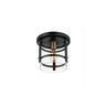 Maxim Lighting Capitol Flush Mount Black/Antique Brass