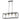 Maxim Lighting Capitol 4-Light Linear Pendant Black/Antique Brass