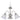 Maxim Lighting Malaga 3-Light Chandelier Satin Nickel