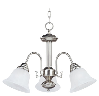 Maxim Lighting Malaga 3-Light Chandelier Satin Nickel