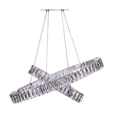 Finesse Decor Crystal Elegance LED Chandelier 2 Ovals