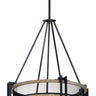 Maxim Lighting Boundry 6-Light Chandelier Black/Barn Wood/Antique Brass