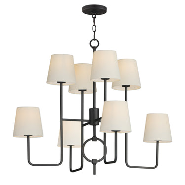 Maxim Lighting Paoli 8-Light Chandelier Charcoal Bronze
