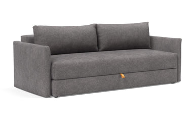 Tripi modern queen sleeper sofa bed with storage in 282 Avella Warm Grey by Innovation Living for small apartments and guest rooms