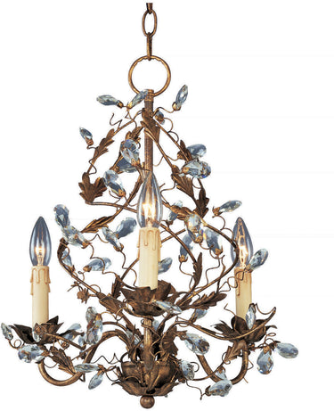 Maxim Lighting Elegante 3-Light Chandelier Etruscan Gold