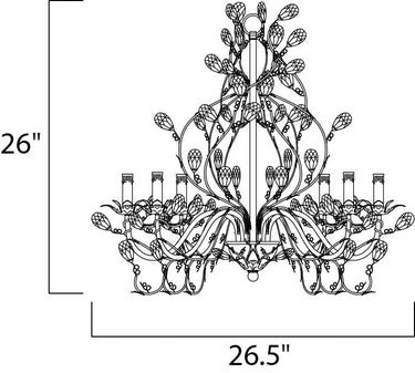Maxim Lighting Elegante 6-Light Chandelier Etruscan Gold