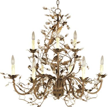 Maxim Lighting Elegante 9-Light Chandelier Etruscan Gold