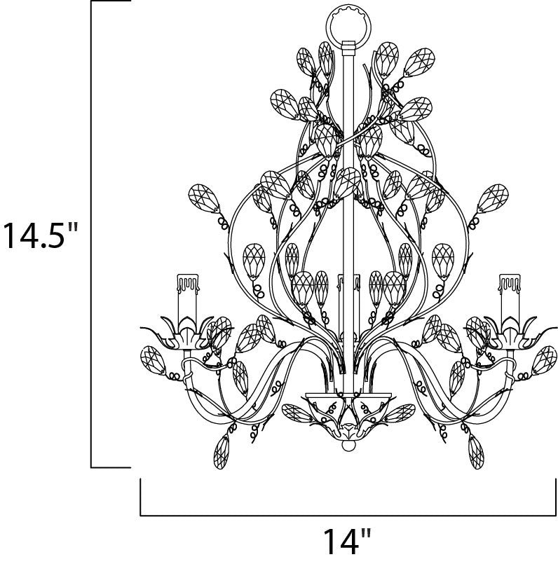 Maxim Elegante 3-Light Chandelier