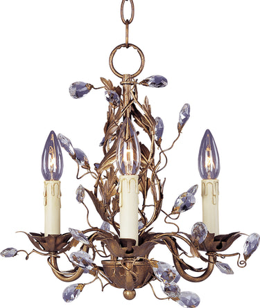 Maxim Lighting Elegante 3-Light Chandelier Etruscan Gold