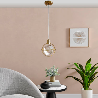 Finesse Decor Hollywood Cube 1 Light Pendant Gold