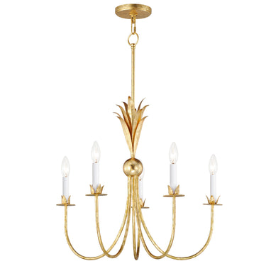 Maxim Lighting Paloma 5-Light Chandelier Gold Leaf