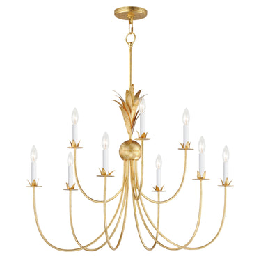 Maxim Lighting Paloma 9-Light Chandelier Gold Leaf