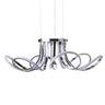 Finesse Decor 6 Petal Flower Dimmable LED Chandelier Chrome