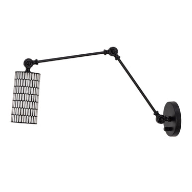 Maxim Lighting Shaka Swing Arm Wall Sconce Black/White