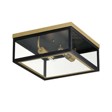 Maxim Lighting Neoclass 2-Light Outdoor Flush Mount Black/Gold