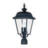 Maxim Lighting Builder Cast 3-Light Outdoor Pole/Post Lantern Black