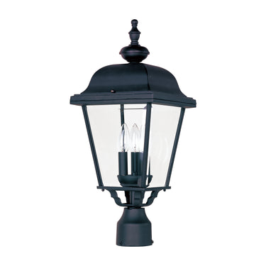 Maxim Lighting Builder Cast 3-Light Outdoor Pole/Post Lantern Black