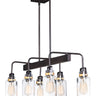 Maxim Lighting Magnolia 6-Light Linear Pendant Bronze/Gold