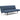 302 Weda Blue Unfurl Sleeper Sofa showcasing its flat sleeping position in a modern bedroom