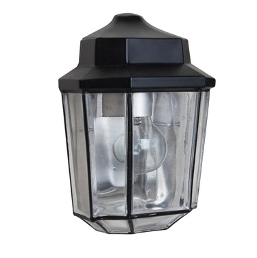 Costaluz 3028 wall sconce: Black / Clear inside | Besa Lighting