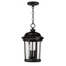 Maxim Lighting Dover Cast 3-Light Outdoor Hanging Lantern Bronze