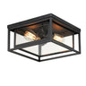 Maxim Lighting Cabana 2-Light Flush Mount Black