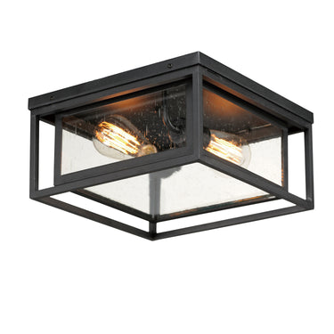 Maxim Lighting Cabana 2-Light Flush Mount Black