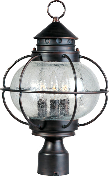 Maxim Lighting Portsmouth 3-Light Outdoor Pole/Post Lantern Oil Rubbed Bronze