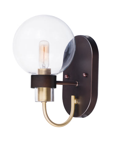 Maxim Lighting Bauhaus Wall Sconce Bronze/Satin Brass