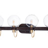 Maxim Lighting Bauhaus 4-Light Bath Vanity Bronze/Satin Brass