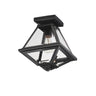 Maxim Lighting Prism 9" Outdoor Flush Mount Black