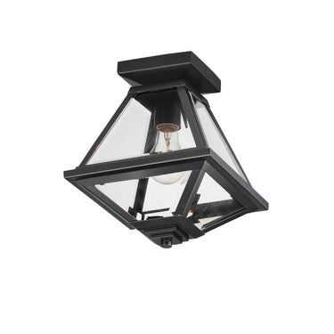 Maxim Lighting Prism 9" Outdoor Flush Mount Black