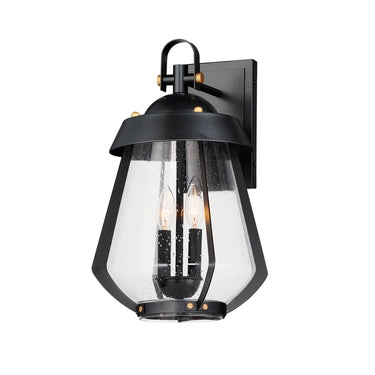 Maxim Lighting Mariner Large 2-Light Outdoor Sconce Black/Antique Brass