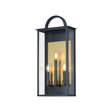 Maxim Lighting Manchester 3-Light Large Outdoor Wall Sconce Black