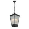 Maxim Lighting Triform 14" 3-Light Outdoor Pendant Black/Antique Brass