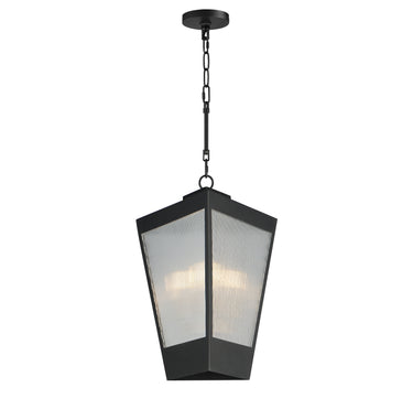 Maxim Lighting Triform 14" 3-Light Outdoor Pendant Black/Antique Brass