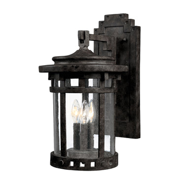 Maxim Lighting Santa Barbara Cast 3-Light Outdoor Wall Lantern Sienna