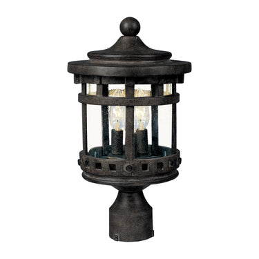 Maxim Lighting Santa Barbara Cast 3-LT Outdoor Pole/Post Lantern Sienna
