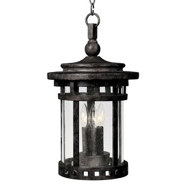 Maxim Lighting Santa Barbara Cast 3-Light Outdoor Hanging Lantern Sienna